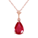 Ruby Manak Pear-Drop Rose Pendant - Radiate Success | Brahmatells - BrahmatellsStore