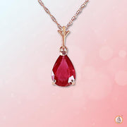 Ruby Manak Pear-Drop Rose Pendant - Radiate Success | Brahmatells - BrahmatellsStore