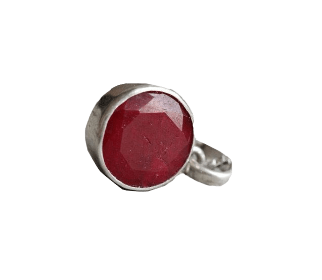 Ruby Manak Round Maroon-Red Pendant - Symbol of Success | Brahmatells - BrahmatellsStore