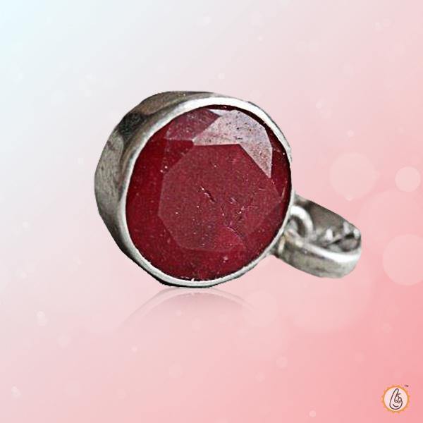Ruby Manak Round Maroon-Red Pendant - Symbol of Success | Brahmatells - BrahmatellsStore