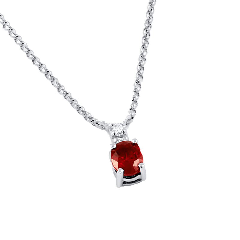 Ruby Manak Velvet-Red Oval Pendant - Radiate Success | Brahmatells - BrahmatellsStore
