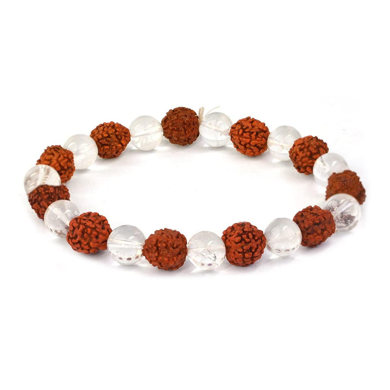 Rudraksha & Crystal Healing Bracelet | Brahmatells - BrahmatellsStore