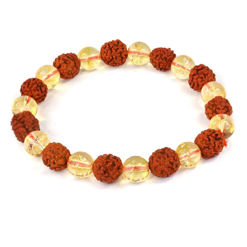 Rudraksha & Crystal Healing Bracelet | Brahmatells - BrahmatellsStore