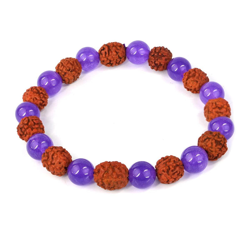 Rudraksha & Crystal Healing Bracelet | Brahmatells - BrahmatellsStore