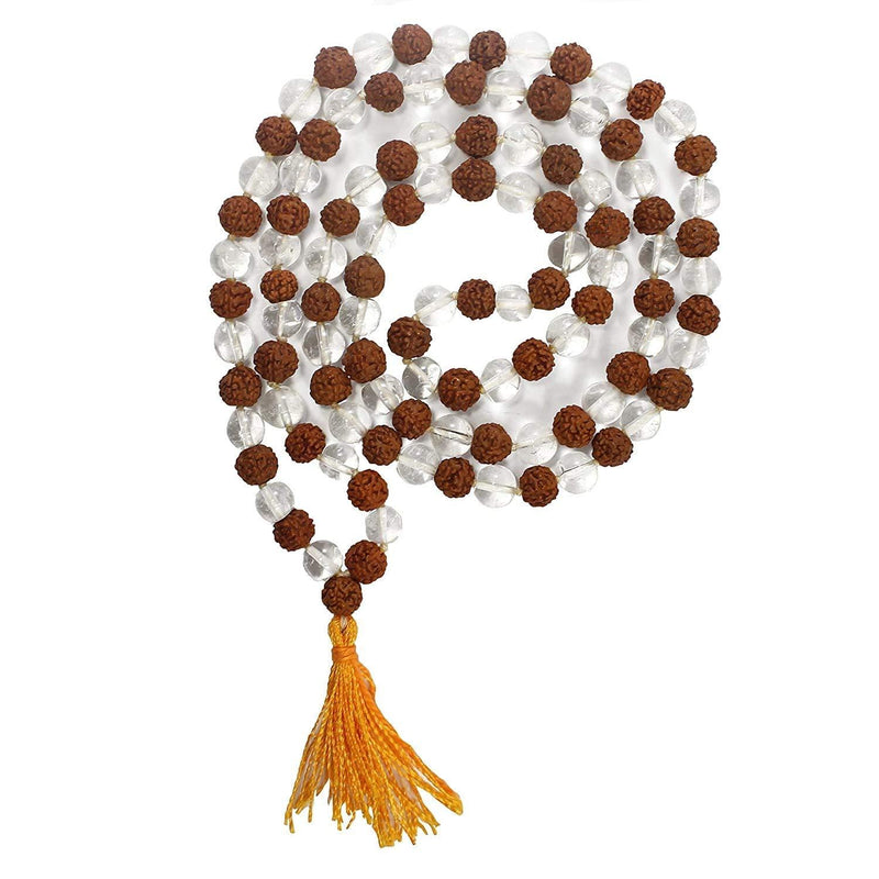 Rudraksha & Sphatik Mala for Spiritual Growth & Peace | Brahmatells - BrahmatellsStore