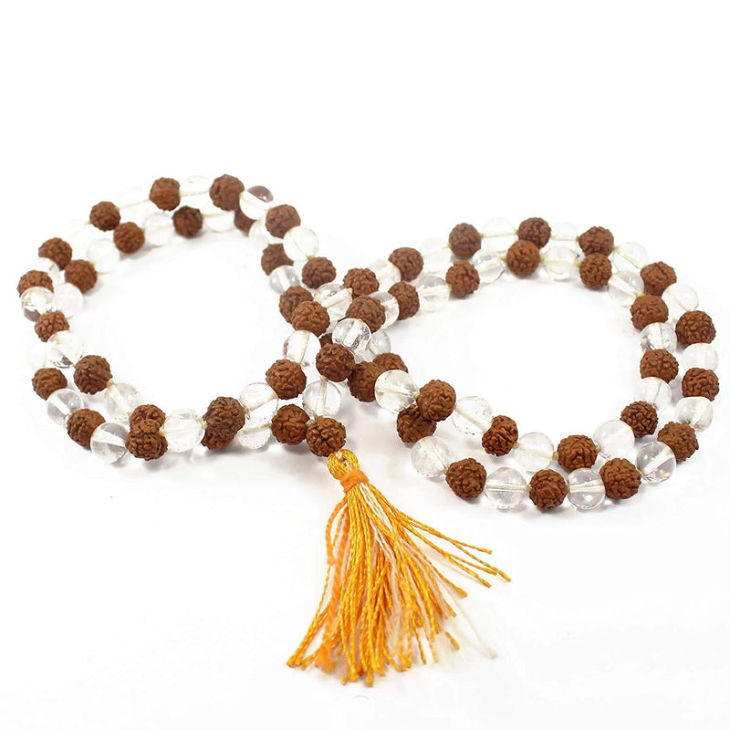 Rudraksha & Sphatik Mala for Spiritual Growth & Peace | Brahmatells - BrahmatellsStore