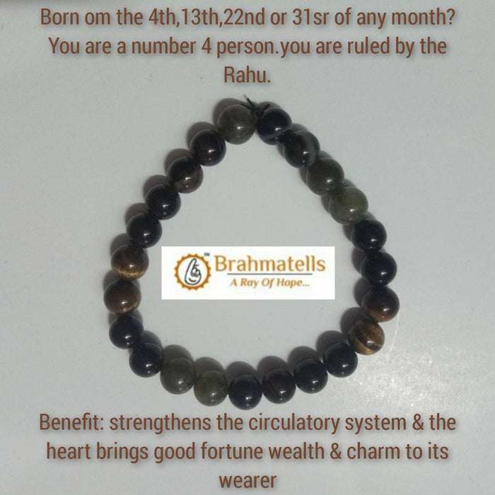 Ruling Number 4 Rahu-Inspired Bracelet - Stability & Fortune | Brahmatells - BrahmatellsStore