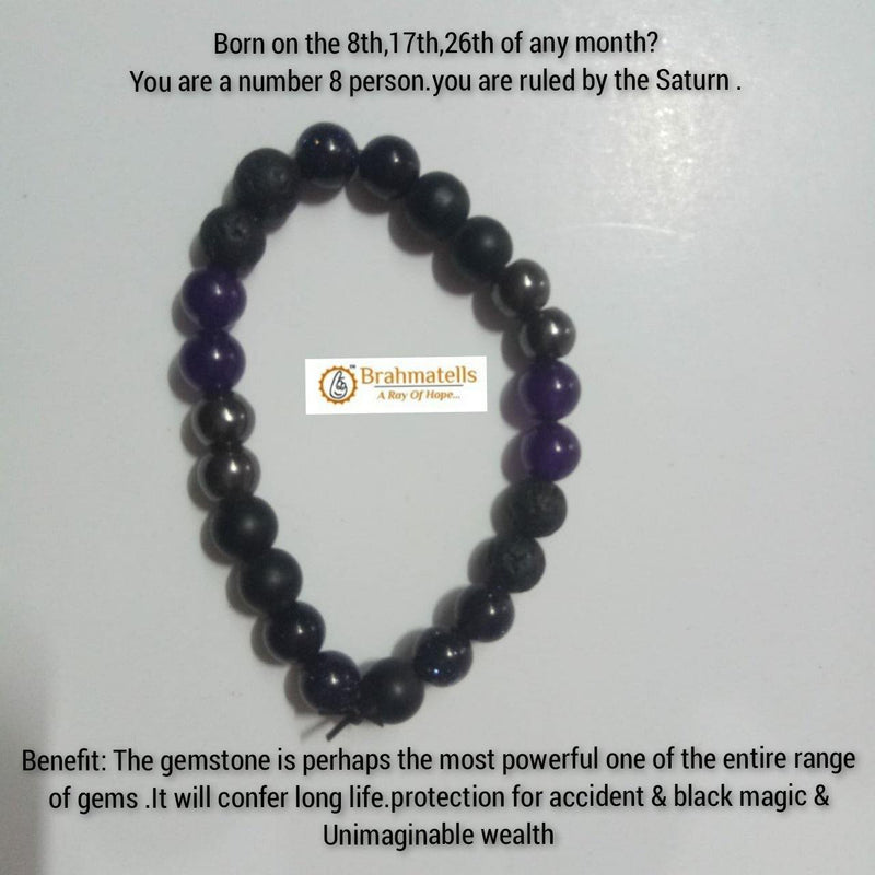 Ruling Number 8 Saturn-Influenced Bracelet - Power & Prosperity | Brahmatells - BrahmatellsStore