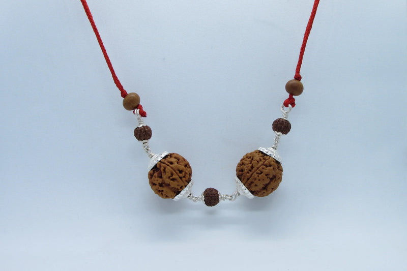 Sagittarius Special 5 Mukhi Rudraksha Beads with Silver Capping | Brahmatells - BrahmatellsStore