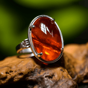 Saturn-Inspired Gomed Cushion Dark Brown Ring | Brahmatells Astro Collection - BrahmatellsStore