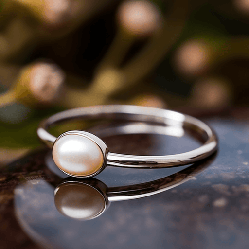 Serene Pearl Cream Ring - Lunar Grace | Brahmatells - BrahmatellsStore