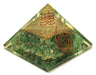 Seven Chakra Energy Generator Pyramid For Vastu Correction - Panchmukhi Rudraksha - Reiki Chakra - Flower of Life Om Symbol for Meditation & Healing (Brown) - BrahmatellsStore