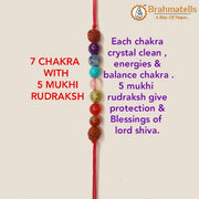 Seven Chakra With 5 Mukhi Rudraksha  - BrahmatellsStore