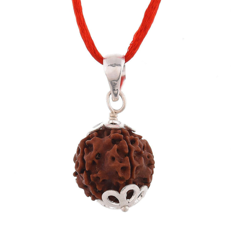Seven Mukhi Rudraksha Silver Pendant - Unlock Prosperity & Health | Brahmatells - BrahmatellsStore
