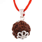 Seven Mukhi Rudraksha Silver Pendant - Unlock Prosperity & Health | Brahmatells - BrahmatellsStore