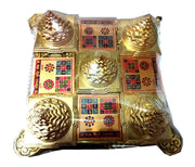 Shree Sampoorna Vyapar Vridhi Yantra Chowki for Pooja, Meditation, Prayer, Success Business (Gold) - BrahmatellsStore