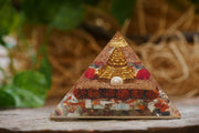 Shree Shri Yantra Pyramid for Wealth and Prosperity, Healing Removing Negativity Positive Energy Vaastu and Feng Shui Stone - BrahmatellsStore