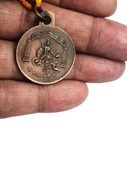 Shri Baglamukhi Yantra Locket | Pendant In Pure Copper (Oxidized Finish) (6 Grams Approx) - BrahmatellsStore