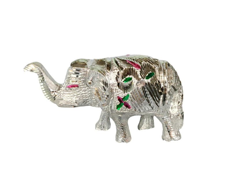 Silver Elephant Statue for Protection & Spiritual Growth | Brahmatells - BrahmatellsStore