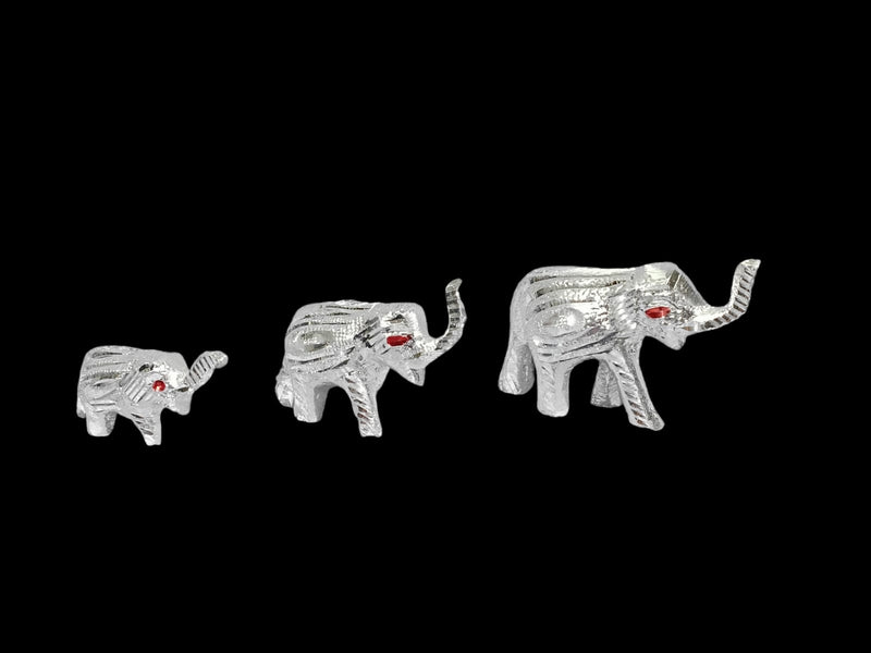 Silver Elephant Statue for Protection & Spiritual Growth | Brahmatells - BrahmatellsStore