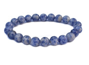 Sodalite Chakra Healing Bracelet - 8mm Faceted Diamond Cut Beads - BrahmatellsStore