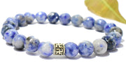 Sodalite Chakra Healing Bracelet - 8mm Faceted Diamond Cut Beads - BrahmatellsStore