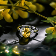 Soft-Square Yellow Sapphire Ring - Jupiter's Blessing | Brahmatells - BrahmatellsStore