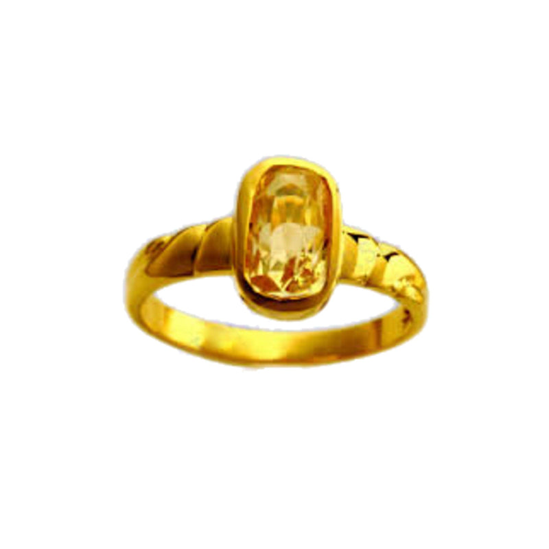 Soft-Square Yellow Sapphire Ring - Jupiter's Blessing | Brahmatells - BrahmatellsStore