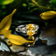 Soft-Square Yellow Sapphire Ring - Jupiter's Blessing | Brahmatells - BrahmatellsStore