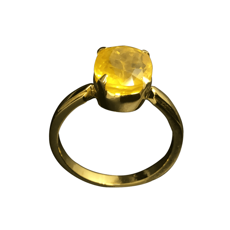Soft-Square Yellow Sapphire Ring - Jupiter's Blessing | Brahmatells - BrahmatellsStore