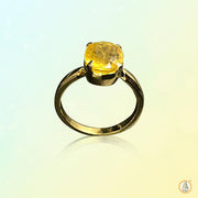 Soft-Square Yellow Sapphire Ring - Jupiter's Blessing | Brahmatells - BrahmatellsStore