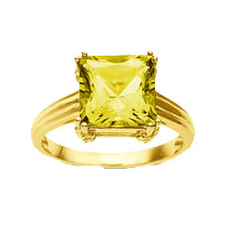 Square Yellow Sapphire Ring - Jupiter's Harmony | Brahmatells - BrahmatellsStore