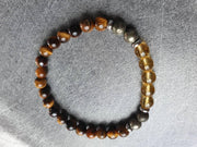 Success bracelet: Citrine, Pyrite and Tiger Eye - BrahmatellsStore