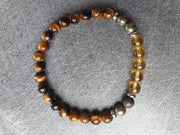 Success bracelet: Citrine, Pyrite and Tiger Eye - BrahmatellsStore