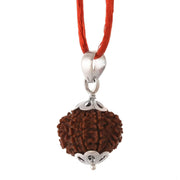 Ten Mukhi Rudraksha Silver Pendant - Lord Vishnu's Divine Guard | Brahmatells - BrahmatellsStore