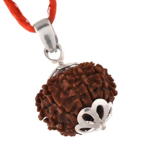 Ten Mukhi Rudraksha Silver Pendant - Lord Vishnu's Divine Guard | Brahmatells - BrahmatellsStore