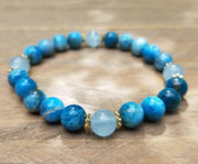 Throat Chakra Healing Bracelet - Apatite & Aquamarine | Brahmatells - BrahmatellsStore