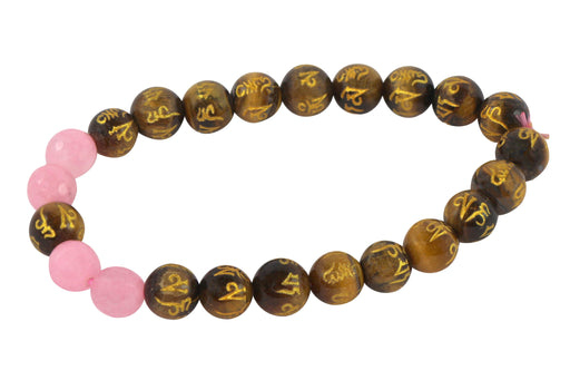 Tiger Eye & Rose Quartz Bracelet by Brahmatells - Love and Power - BrahmatellsStore