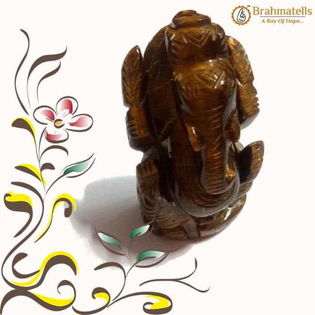 Tiger Eye Ganesha Idol for Prosperity & Protection | Brahmatells - BrahmatellsStore