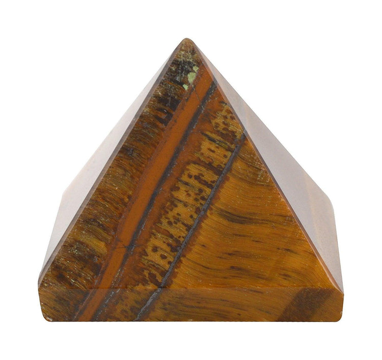 Tiger Eye Stone Pyramid 40-50 gm, Crystal Healing Gemstone - BrahmatellsStore