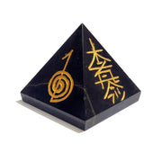 Tourmaline Reiki Symbol Natural Crystal Stone Pyramid for Reiki Healing/Grid and Aura Cleaning, Vastu Correction and Crystal Healing Stone - BrahmatellsStore
