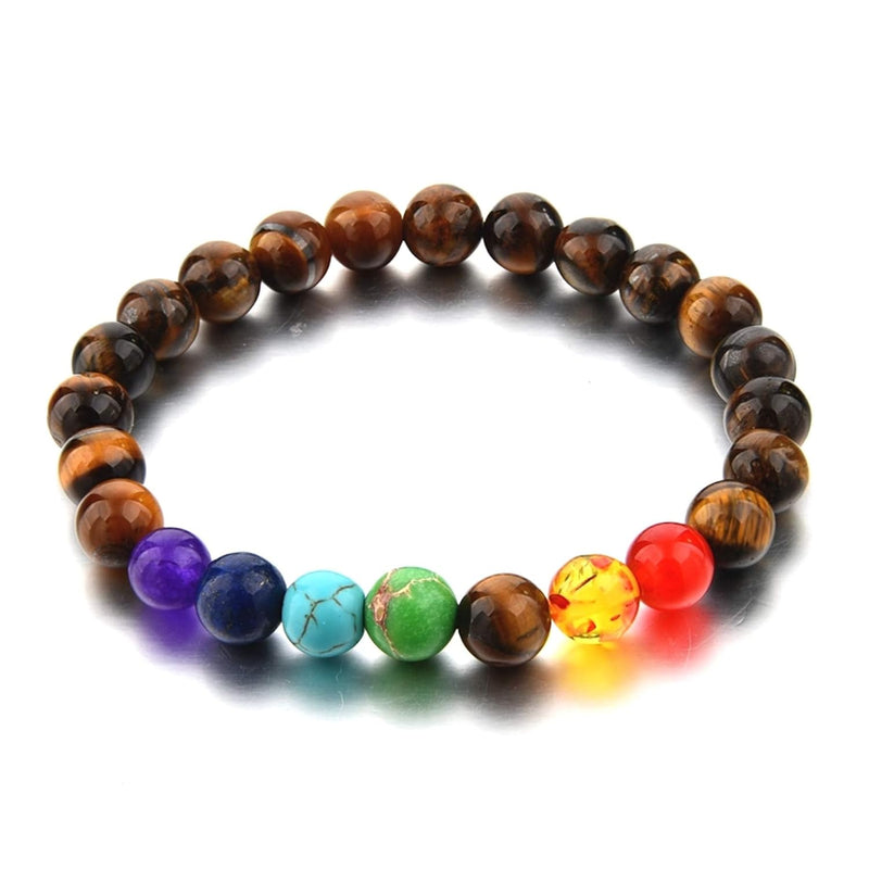 Triple Protection 7 Chakra Beads Bracelet - Balance & Harmony - BrahmatellsStore