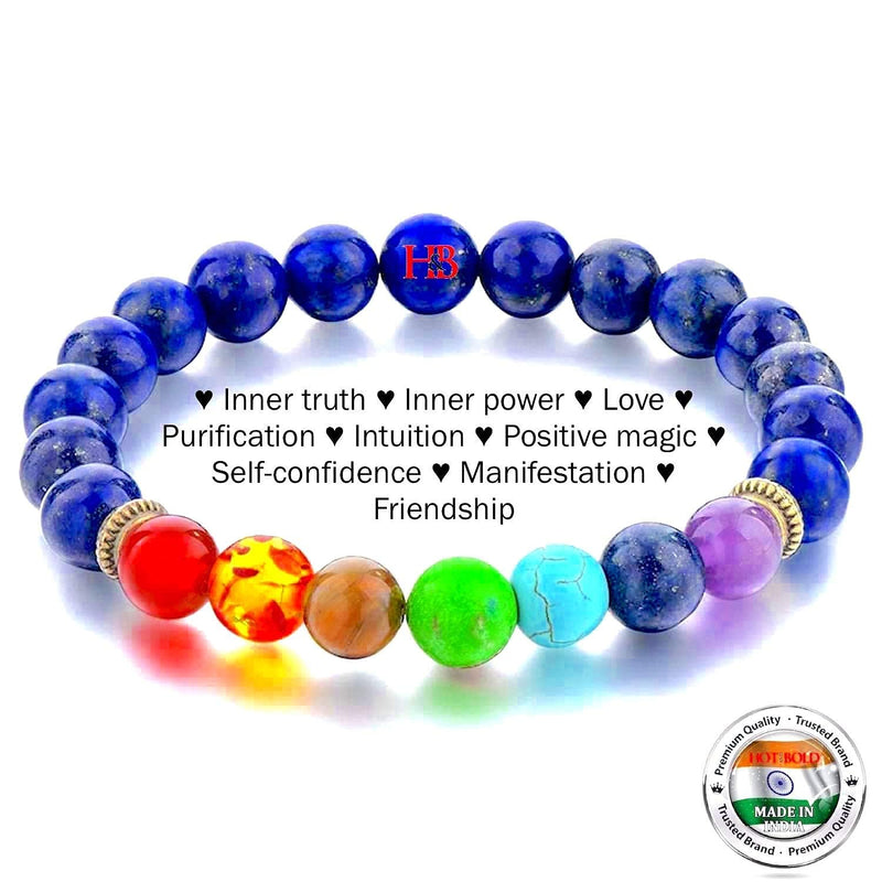 Triple Protection 7 Chakra Beads Bracelet - Balance & Harmony - BrahmatellsStore