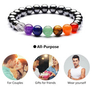 Triple Protection 7 Chakra Beads Bracelet - Balance & Harmony - BrahmatellsStore
