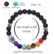 Triple Protection 7 Chakra Beads Bracelet - Balance & Harmony - BrahmatellsStore