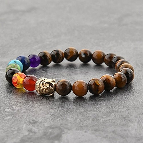 Triple Protection 7 Chakra Beads Bracelet - Balance & Harmony - BrahmatellsStore