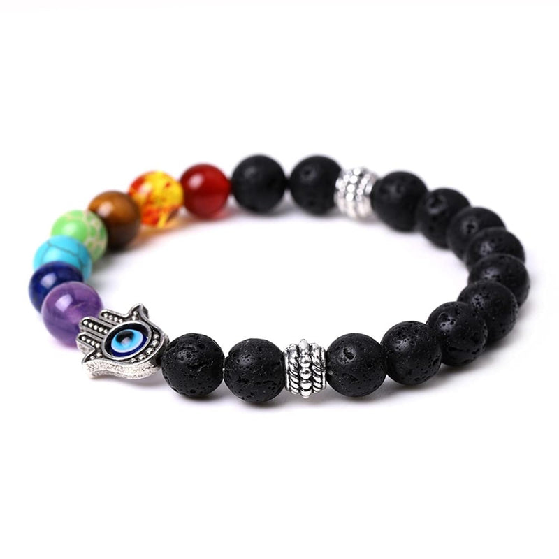 Triple Protection 7 Chakra Beads Bracelet - Balance & Harmony - BrahmatellsStore