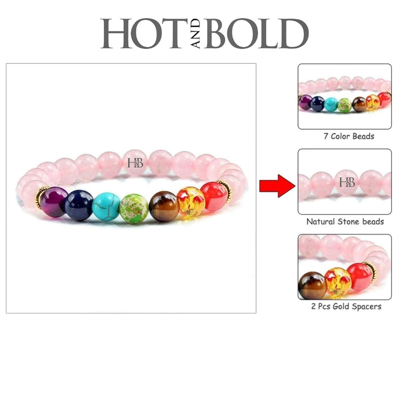 Triple Protection 7 Chakra Beads Bracelet - Balance & Harmony - BrahmatellsStore