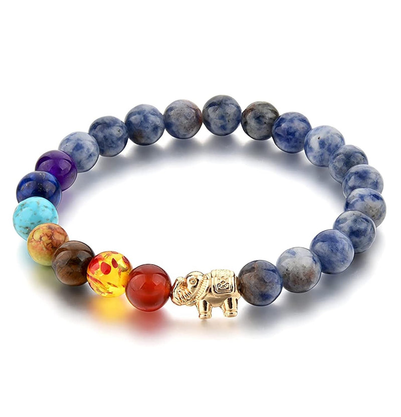 Triple Protection 7 Chakra Beads Bracelet - Balance & Harmony - BrahmatellsStore