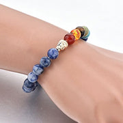 Triple Protection 7 Chakra Beads Bracelet - Balance & Harmony - BrahmatellsStore